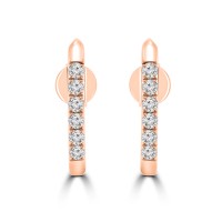0.31 Ct Round Cut Diamond Stud Earrings in 14k Rose Gold